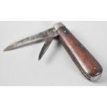 A Vintage Two Blade Pocket Knife with Mahogany Scales