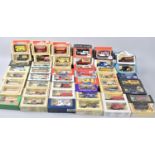 A Collection of 47 Lledo and Days Gone By Diecast Vans, Buses and Lorries, all Different, Mint and