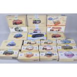 A Collection of 20 1:50 Scale Corgi Diecast Buses and Coaches, all Mint and Boxed