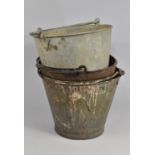 Three Galvanized Buckets