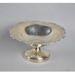 A Silver Pedestal Bowl with Scrolled Rim, Birmingham Hallmark 1922, 137g