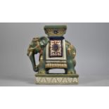 A Mid/Late 20th Century Miniature Stool in the Form of an Elephant, 24cms High