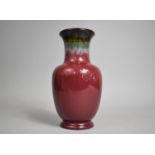 A Chinese Monochrome Vase, Transitional Jun Type Glaze, 22cm high