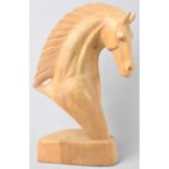 A Nicely Carved Study of Horses Head, 30cm high