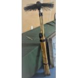 A Bamboo Shafted Chimney Sweep Set