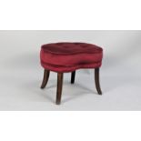 A Vintage Kidney Shaped Buttoned Upholstered Dressing Table Store