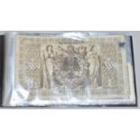 A Collection of Six Vintage World Bank Notes to include Reichsbanknote, Japanese, Italy, Belgium Etc