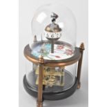 A Reproduction Clockwork Automaton Aquarium Clock, Working Order, 14cms High