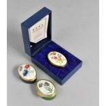 Three Halcyon Days Enamel Boxes, Flowers