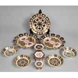 A Collection of Various Royal Crown Derby Imari to Comprise Dishes, Lidded Boxes etc