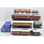 A Collection of Vintage OO Gauge Carriages and Goods Wagons, Three with Hornby Dublo Boxes