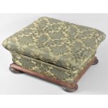 A Late 19th Century Upholstered Square Foot Stool, 34cms Wide