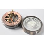 A Reproduction Circular Combination Sundial and Compass As was made For Royal Navy 1941, 6.75cms