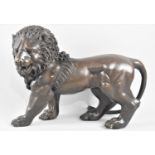 A Large Heavy Patinated Bronze Study of the Medici Lion, Facing Left, 33cms Long