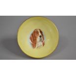 A Paragon Bowl with Basset Hound Decoration to Bowl Centre Signed R Johnson, An Original Etching