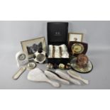 A Collection of Sundries to Include Mantle Clock, Prints, Arthur Price Candlesticks, Dressing