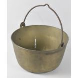 A Vintage Brass Jam Kettle, 31cms Diameter