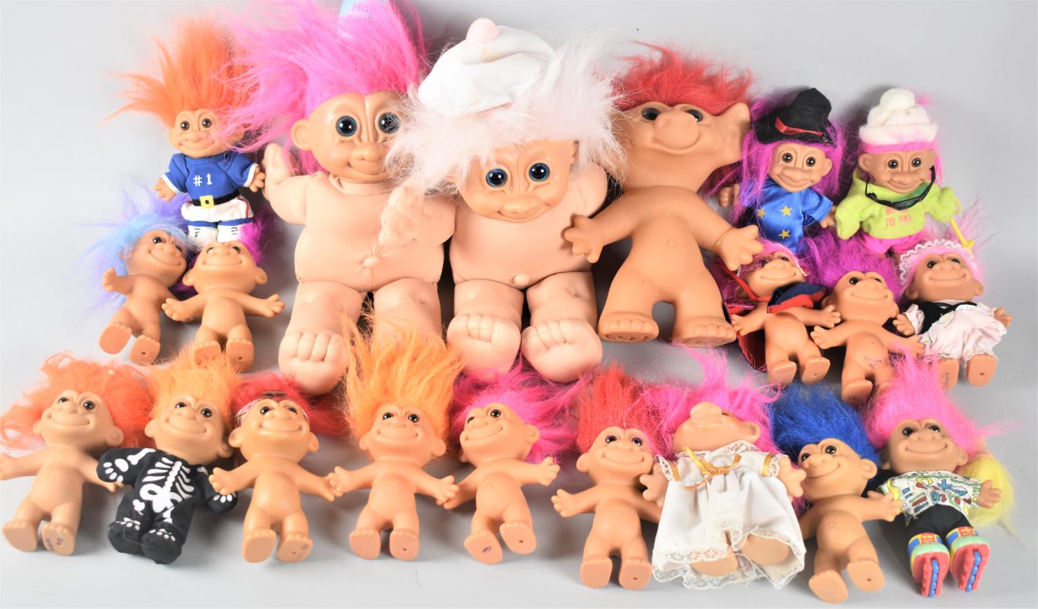 A Collection of Various Troll Dolls