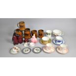 A Collection of Various Ceramics to include Two Edwardian Scroll Pattern Cups and Saucers in the
