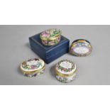 A Collection of Four Halcyon Days Enamel Boxes