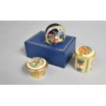 Three Halcyon Days Enamel Boxes, Baskets of Fruits and Flowers