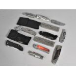 A Collection of Various Modern Multitools by Boyz Toys, Great Neck, Sharp Etc