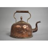 A Late 19th Early 20th Century Copper Kettle with Acorn Finial