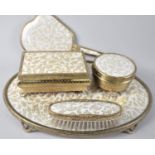A Mid 20th Century Dressing Table Set with Tray