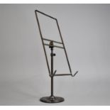 An Early 20th Century Weighted Rise and Fall Music Stand on Circular Foot, 42cms High