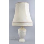 A Wedgwood of Etruria Creamware Vase Shaped Table Lamp and Shade