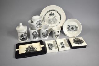 A Collection of Various Portmeirion and Other Black and White Transfer Printed China to Comprise "