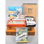 A Collection of Various Artists Boxes, Painting Sets, Paints and Tools, Sketch Pads and Books