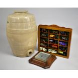 A Collection of Sundries to Include Aneroid Barometer, cased Collection of Diecast Vintage Vans,