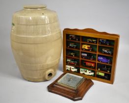 A Collection of Sundries to Include Aneroid Barometer, cased Collection of Diecast Vintage Vans,