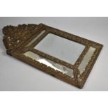 A Metal Framed Ornate Wall Mirror, Some Condition Issues, 58x33cm