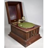 A Vintage Englaphone Wind Up Gramophone Player in Mahogany Case, Requires as Not Working