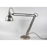 A Modern Brushed Metal Anglepoise Lamp