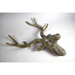 A Resin Wall Hanging Study of a Stags Head, 44cn high