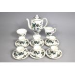 A Wedgwood Anemone Coffee Set to Comprise Six Coffee Cans, Six Saucers, Milk Jug, Sugar Bowl and