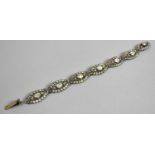 An Art Deco Silver and Marcasite Silver Bracelet