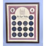 A Framed Royal Wedding Coin Collection