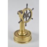 A Late 19th/Early 20th Century Novelty Desktop Cigar or Cheroot Cutter in the Form of a Ships Wheel,