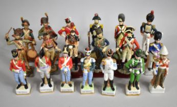 A Collection of Various Resin and Ceramic Napoleonic Soldier Figures