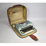 A Vintage Leather Cased Imperial Good Companion Manual Portable Typewriter