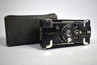 An Early 20th Century Folding Camera, No. 2 Z Ensignette Deluxe Made by Houghtons, London, Patent