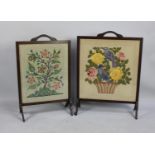 Two Mid 20th Century Tapestry Fire Screens