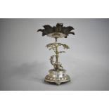 A WMF Silver Plated Table Centre Stand in the Form of Stag Standing Below Oak Tree, Makers Mark