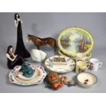 A Collection of Various Ceramics to Comprise The Leonardo Collection Figures, Poole Otter and