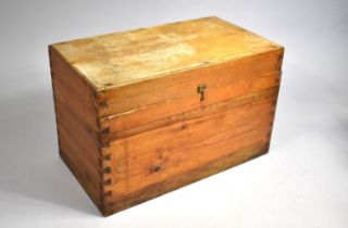 An Edwardian/Mid 20th Century Rectangular Storage Box with Hinged Lid, 40cm wide
