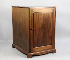 A Wooden Office Cabinet with Hinged Front Door Containing a Metal Two Drawer Filing Cabinet, 55cm